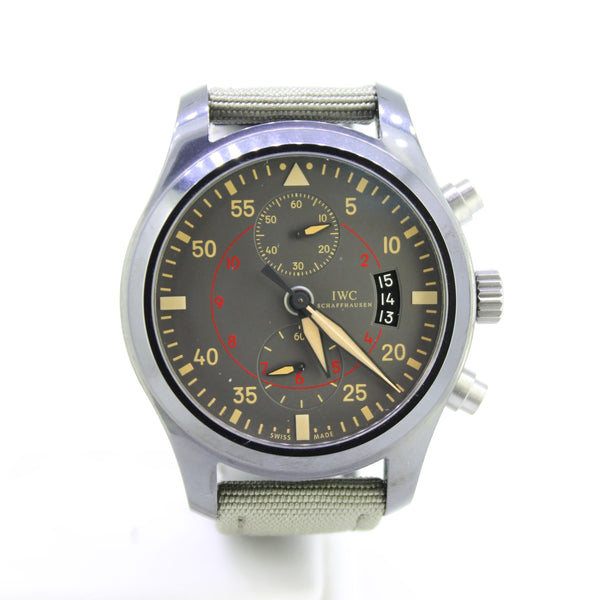 IWC Top Gun Mirimar Grey Dial on Green Strap - IW388002