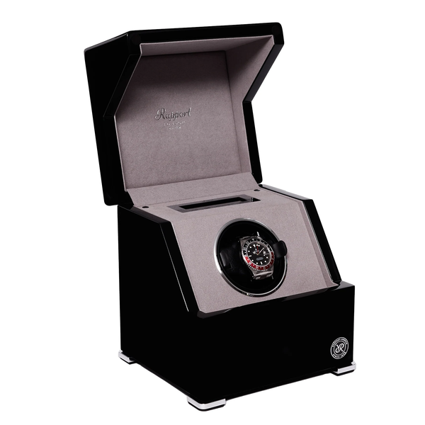 Rapport-Black-Perpetua-III-Single-Watch-Winder-W571-Left