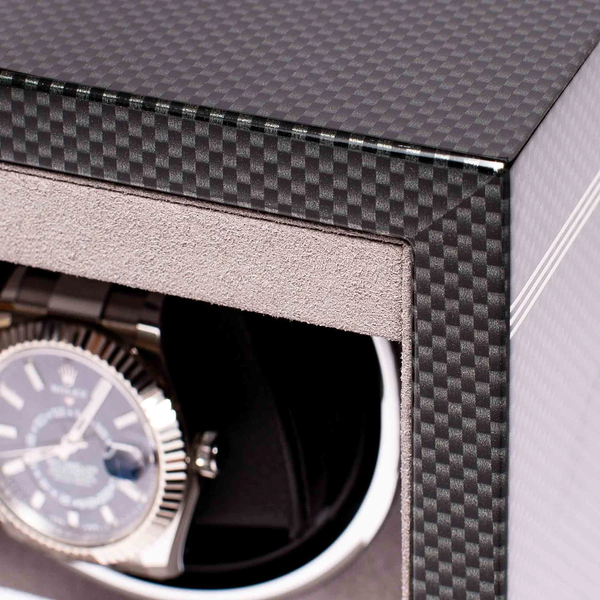 Rapport-Carbon-Fibre-Formula-Dual-Watch-Winder-W562-Finish