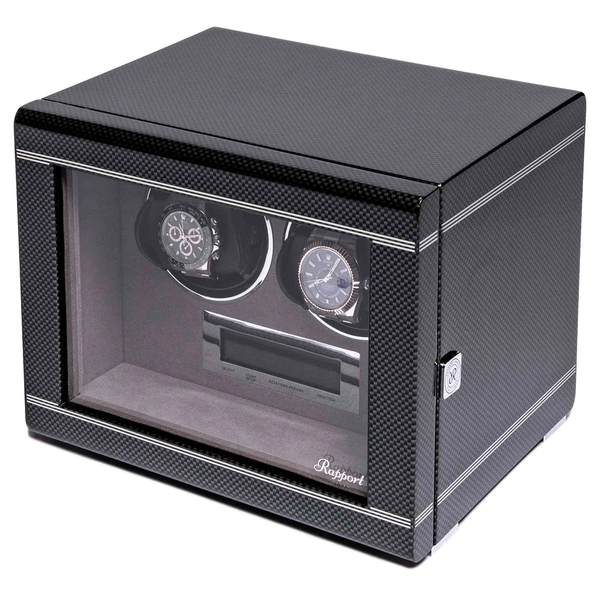 Rapport-Carbon-Fibre-Formula-Dual-Watch-Winder-W562-Side