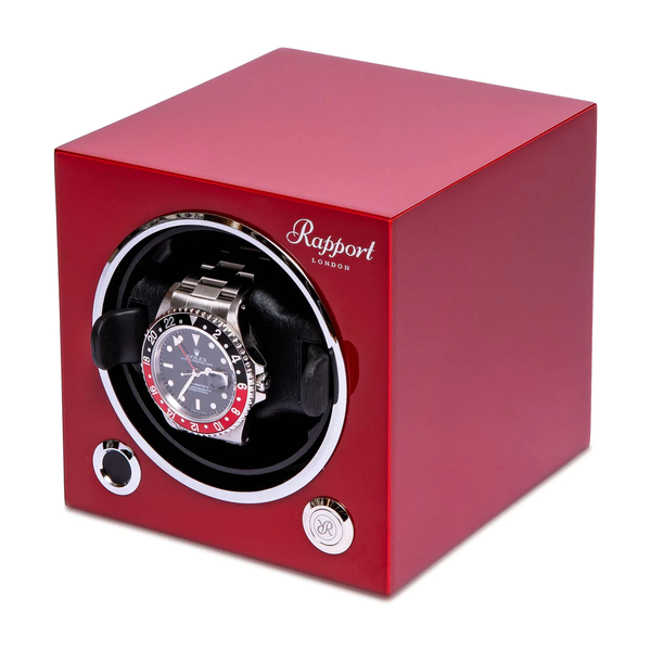 Rapport-Crimson-Red-Evo-Cube-Single-Watch-Winder-EVO43-Right