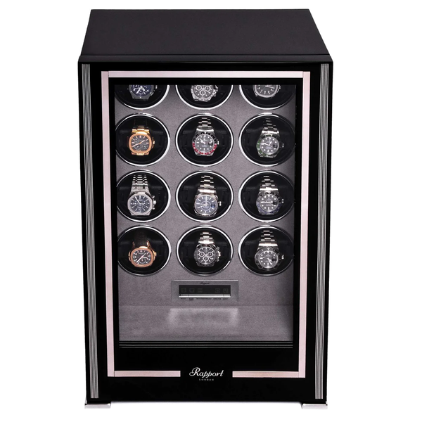 Rapport-Ebony-Black-Wooden-Paramount-12-Watch-Winder-W212