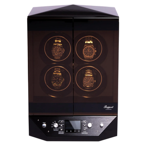 Rapport-Ebony-Black-Wooden-Templa-Quad-Watch-Winder-W300