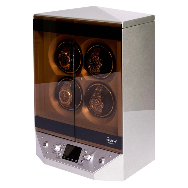 Rapport-Silver-Plated-Templa-Quad-Watch-Winder-W310-Side