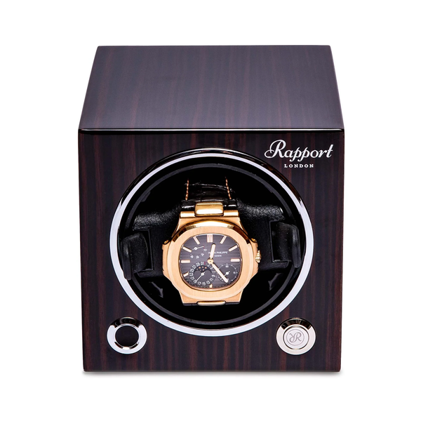 Rapport-Solid-Wooden-Macassar-Evo-Cube-Single-Watch-Winder-EVO51