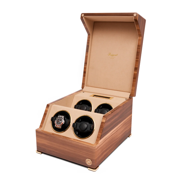 Rapport-Walnut-Wooden-Perpetua-III-Quad-Watch-Winder-W584-Side